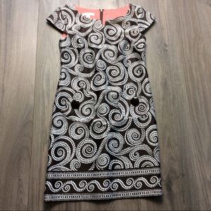 Brown and white dress